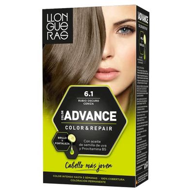 Llongueras Color Advance Coloration Permanente 6,1 Rubio Oscuro Ceniza