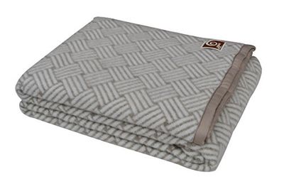Toison d'Or Ananké Protectora Lambswool/Jacquard Taupe 210 x 260 cm
