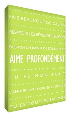 Feel Good Art Aime canvas op frame, moderne stijl 20 x 30 cm Lime Groen