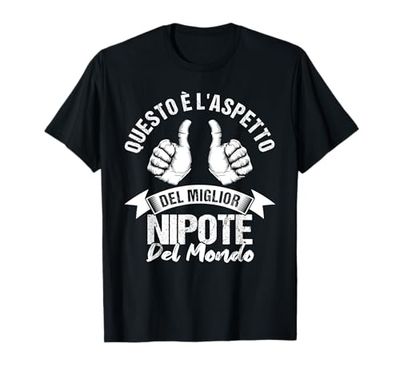 Il miglior Nipote del mondo Regalo compleanno Nipote Maglietta