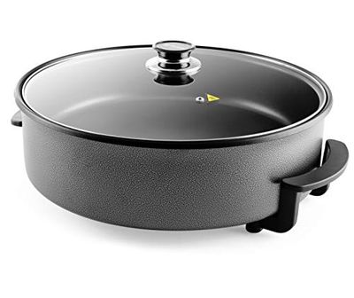 Orbegozo PZ 8100 Electric Cooker with Glass Lid, Non-Stick Coating, Adjustable Thermostat, 40 cm Diameter, 1,500 W
