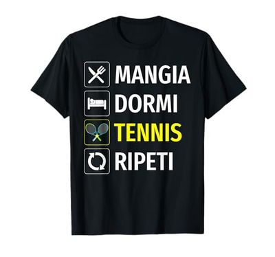 Tennista Tennis Divertente Racchetta Regalo Maglietta
