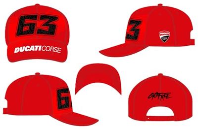 Valentino Rossi Cap Ducati BAGNAIA,Kid,Red,One Size