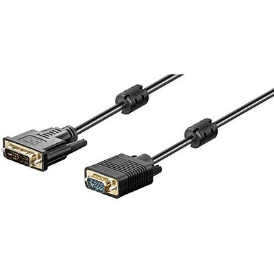 Goobay 93260 Câble DVI-I/VGA FullHD, Doré, 2m Longueur