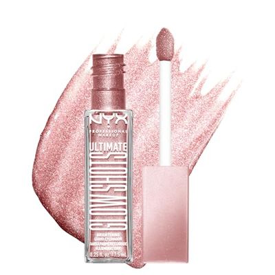 NYX Professional Makeup Ombretto Liquido, Tenuta Fino a 12H, Non Sbava o Sbiadisce, Con Vitamina C, Ultimate Glow Shots, Grapefruit Glow