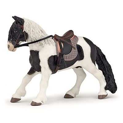 Papo - Figuras pintadas à mão - Cavalos e Potros - Poni com sela-51117-colecionável - para meninos e meninas de 3 anos ou mais