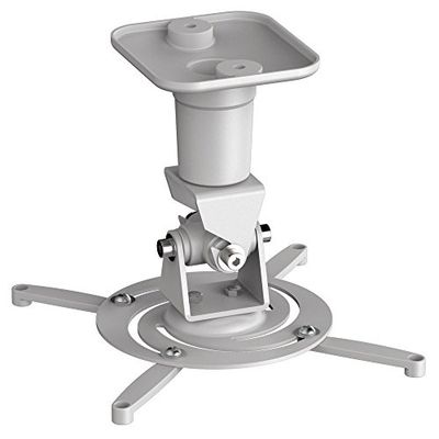 PureMounts Spider-Plus-B Suporte de teto para projetor, inclinável 25 °, giratório, distância do teto: 225 mm, capacidade de carga máxima. 15 kg, espaço entre furos 180-310 mm, branco