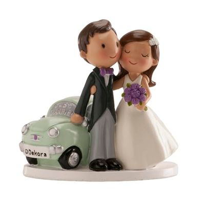 Dekora - Decoracion Boda | Figuras Novios para Tarta de Boda - Just Married