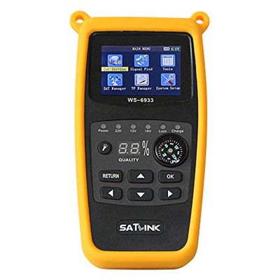 Localizador de satélites digital Satlink WS-6933 HD DVB-S para acampamento aparelho de medição EUDVB-S2 8PSK SAT