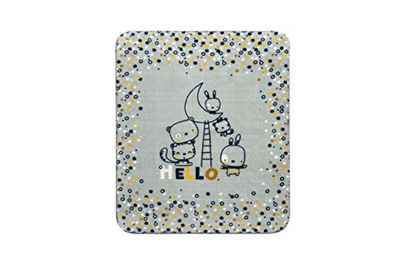 Piccola Casa 65011 - Manta, 110x140 cm, color Mostaza y Gris