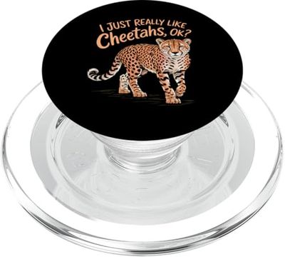 Funny I Just Really Like Cheetahs OK? Cheetahs Animal Lover PopSockets PopGrip for MagSafe