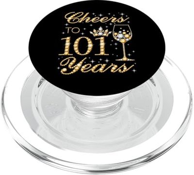 Saludos a 101 Años, 101 Cumpleaños de Reina, 101 Años PopSockets PopGrip para MagSafe