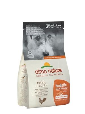 Almo Nature Holistic Maintenance XS-S, Droogvoer per Cani Adulti met Verse Kip | Verpakking van 400 g