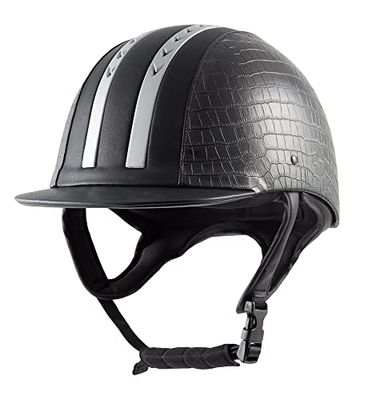 PFIFF 745454 Casque d'équitation. Femme, Noir, 53 cm