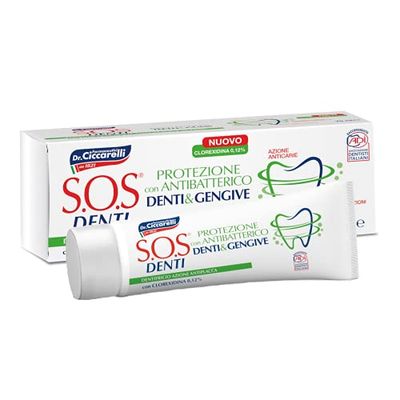 S.O.S Denti Dentifricio Antiplacca E Antibatterico Con Clorexidina - 75 Ml - 75 ml