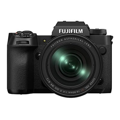 Fujifilm X-H2 Fotocamera Digitale Mirrorless 40MP (HR 160MP), KIT XF16-80mmF4, Sensore X-Trans CMOS 5 HR, IBIS, Filmati 8K 30p, Mirino EVF, Schermo LCD 3" Touch Vari-angle, Nero