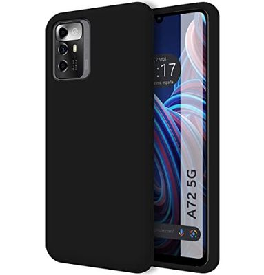 Tumundosmartphone Funda Silicona Líquida Ultra Suave para Zte Blade A72 5G Color Negra