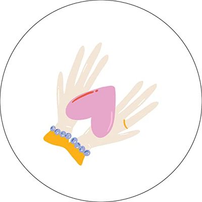 Bonateks, Round Digital Printed Mouse Pad, Non-Slip Base, for Office and Home, Diameter:22cm
