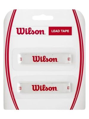Wilson WRZ540200 Nastro di Piombo Lead Tape, Equilibra il Peso della Testa della Racchetta, Bianco con Logo Wilson