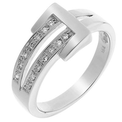 Orphelia Mulher 18 K (750) ouro branco redondo diamante branco, Ouro branco, Diamante