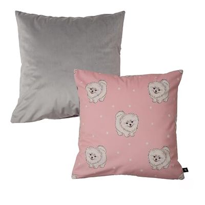 Chic Home Housse en Velours Pomeranian Chic 45x45 cm
