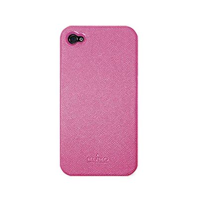 PURO iPhone 4G/HD läderfodral rosa exklusiv design Italien mobil anpassad passform alla kontroller lättillgängliga