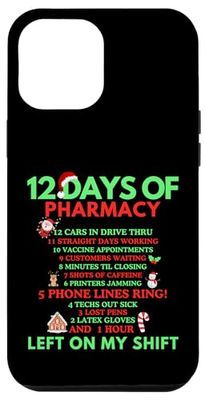 Custodia per iPhone 14 Plus 12 giorni di Natale in farmacia, Natale tecnologico in farmacia