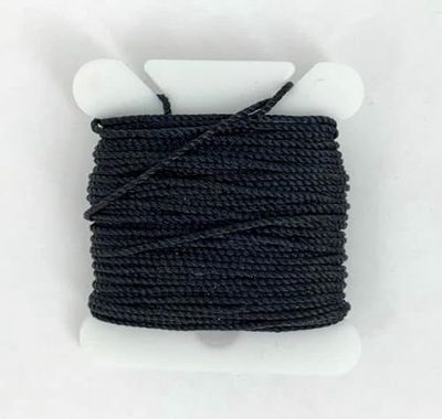 Takelgaren, zwart, geteerd, 0,3 mm x 9,14 meter