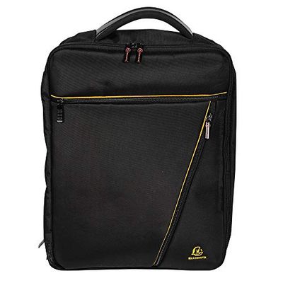 Exacompta - Ref. 17734E - Väska - Dual Exactive ryggsäck - blandat bagage - 2 invändiga fack varav 1 förstärkt för dator - svart - Mått : 38 x 27 x 3 cm
