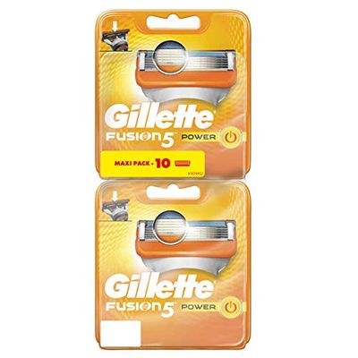 Gillette Lames Fusion 5 Power Homme, conjunto de 10 lames de Rasoir [Officiel]