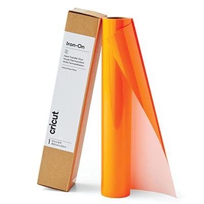 Cricut Vinilo termoadhesivo (3,6 m), Naranja neón - Cricut