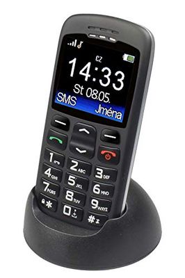 ALIGATOR A670 - Teléfono móvil para Personas Mayores con botón SOS y localizador, 4,8 x 2,32 x 0,55 Pulgadas, Color Negro