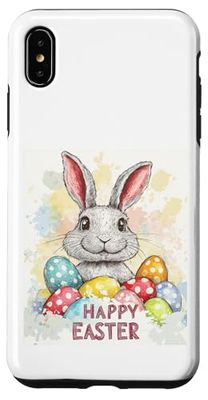 Bonito diseño de conejo de Pascua, huevos de Pascua Carcasa para iPhone XS Max