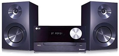 LG CM2460 - Microcorrente, 2 x 50W, 2 vias, 80 Hz-20 kHz, USB, reprodução de CDs e USB, rádio FM, corrente de música, corrente para festas, painel LED, som personalizado, cor preta