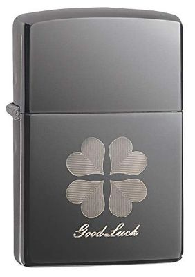 Zippo Good Luck Laser Fancy Fill Black Ice zakaansteker, eenheidsmaat