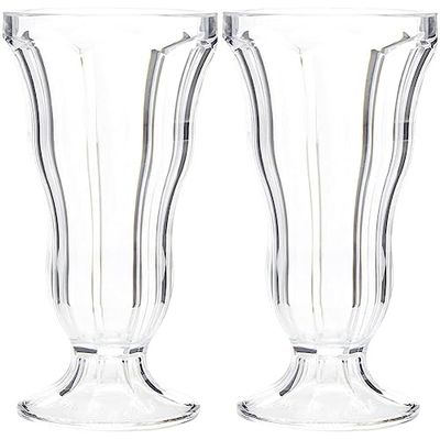 Elite Polycarbonate Sundae Dish 12oz / 340ml | Plastic Dessert & Ice Cream Dish (Pack of 2)