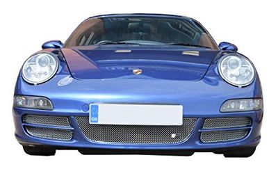 Zunsport Compatible With Porsche 997.1 + C4S - Front Grille Set - Silver finish (2004 to 2008)