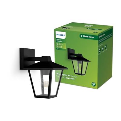 Philips Kinno Applique d’Extérieur, Max 25 W, Douille E27, Noir