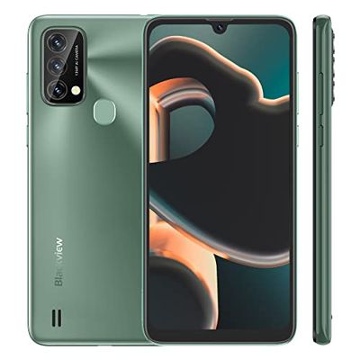 Blackview Unisoc T310 Quad-Core 3 GB + 64 GB, schermo HD+ 6.088, fotocamera 13 MP+5 MP, batteria 4280 mAh, telefono portatile 4G Dual SIM Android 11, impronte digitali GPS, verde