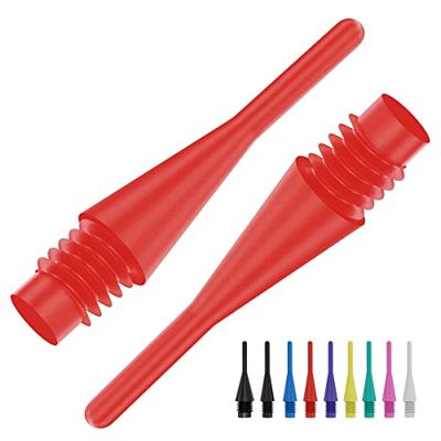 Bull's Longlife Soft Tips, Punte per Freccette 6 mm, Colore: Rosso