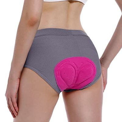 FEIXIANG Pantaloni da Ciclismo da Donna, Pantaloncini da Ciclismo Corti Pantaloncini da Ciclismo Biancheria Intima da Ciclismo con Imbottitura in Gel 4D Traspiranti ad Asciugatura