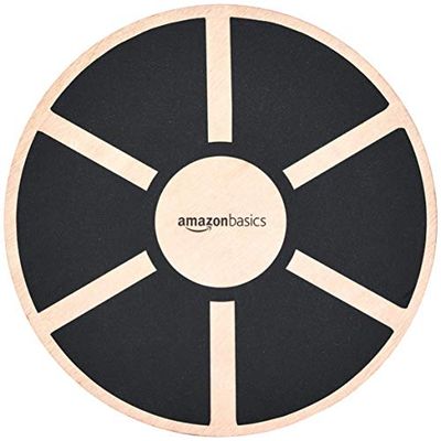 Amazon Basics Placa de equilíbrio de madeira, oscilante, preto