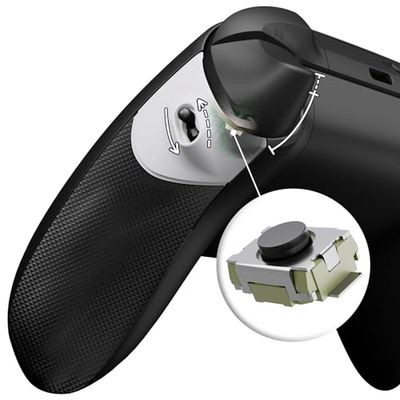 eXtremeRate Flexor Clicky Rubberized Side Rail Grips Trigger Stop Kit for Xbox Series X & S Controller, Diamond Textured White Anti-Slip Ergonomic Trigger Stopper Handle Grips for Xbox Core Controller