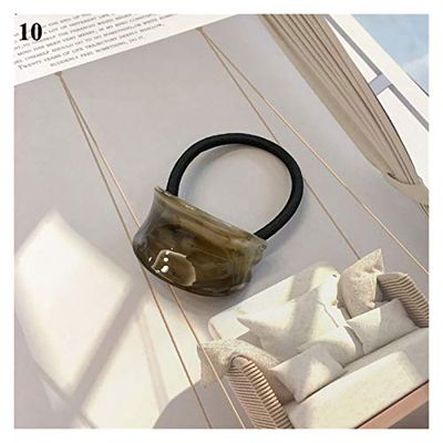Mjwlgs Corda per Capelli Retro Acetato Scrillies Capelli Corda per Capelli Elastico Capelli Caspitalle Matte Legno Geometrico Capelli Geometrici Anello Cravatta Ponytail Holder Accessori per Capelli