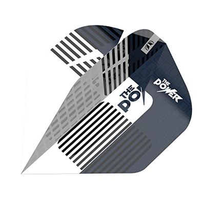 Target Darts Unisex Phil Taylor Power 9-fem Gen 9 Pro Ultra Dart Flights, Vit och Blå, No.6 UK