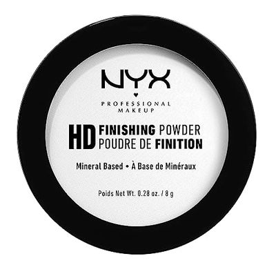 NYX Professional Makeup Pó fixadores compactos High Definition Finishing Powder, acabamento mate, absorve brilhos, fórmula vegana, tom: Translucent
