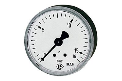 RIEGLER 101727-110.42-K Standardmano, KS-G., G 1/8 midden achter 0-1,6 bar, Ø 40, 1 st.