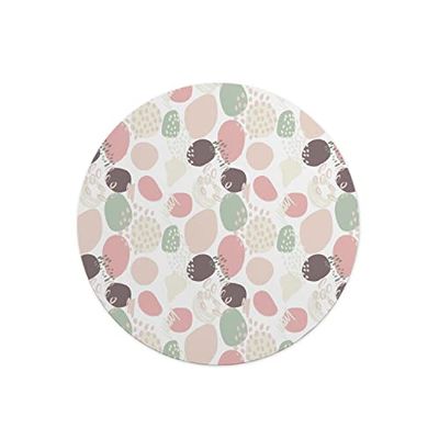 Questo Casa, Round Digital Printed Mouse Pad, Non-Slip Base, for Office and Home, Diameter:22cm