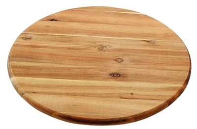 Piastra girevole 40 cm, altezza 4 cm, in legno di acacia FSC