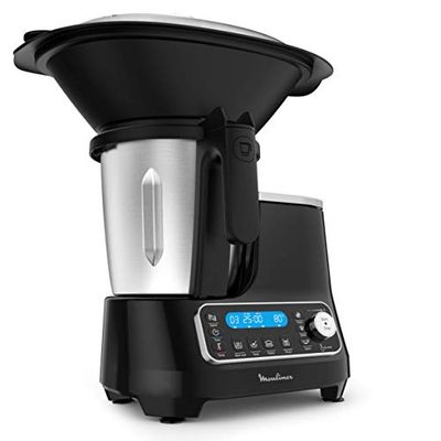 Moulinex Clickchef Compact multifunctioneel fornuis, 3,6 l, 1400 W, 5 programma's, 32 functies, geïntegreerde keukenweegschaal, stoomkoker, mixer HF456810 [bedieningsscherm in het Engels]